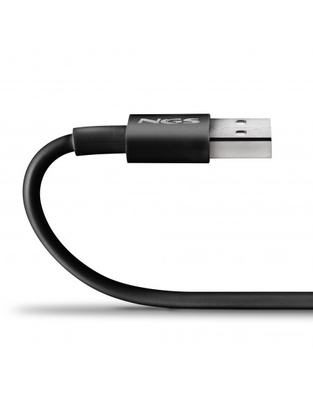 NGS CABLE CARGA RAPIDA USB-A A USB-C 1M NEGRO