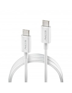 NGS CABLE CARGA RAPIDA USB-C A USB-C 1M BLANCO