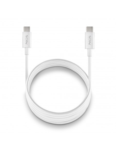 NGS CABLE CARGA RAPIDA USB-C A USB-C 1M BLANCO