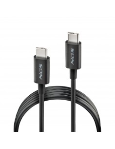 NGS CABLE CARGA RAPIDA USB-C A USB-C 1M NEGRO