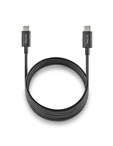 NGS CABLE CARGA RAPIDA USB-C A USB-C 1M NEGRO
