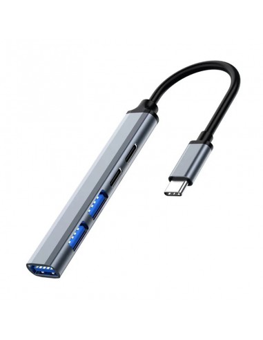 HUB EWENT SLIM USB-C A 5 EN 1   USB-C PD 100W   USB-C DATA   3 X USB-A   EW1149