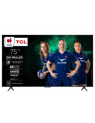 TCL 75C6K tv 75" MINILED   144 HZ   ONKYO SOUN