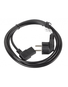 CABLE DE ALIMENTACION LANBERG SCHUKO CEE 7/7 A IEC320 C13 ACODADO 3M