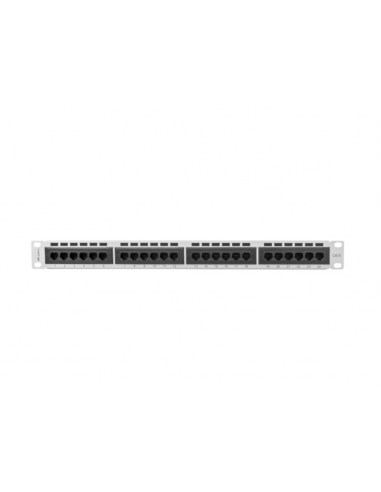PATCH PANEL LANBERG CAT.6 UTP 24 PUERTOS 1U RACK 19" GRIS