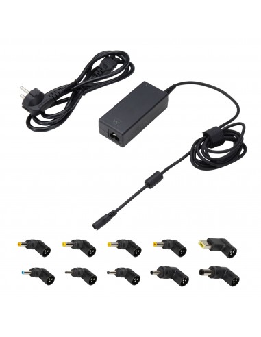 EWENT Cargador Auto. Univer Notebook 65W 10 Puntas