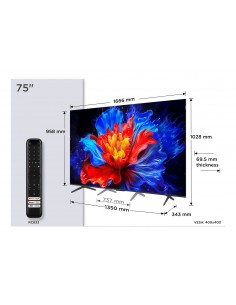 TCL 75P8K TV 75" QLED 4K   144 HZ   Onkyo Sound