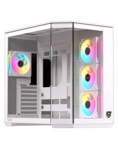 CAJA DE PC GAMING NFORTEC PULSAR SEMITORRE ATX A-RGB C. TEMPL. 3X120 INC. BLANCO