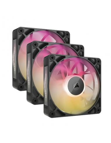 VENTILADOR CAJA ADICIONAL 12X12 CORSAIR RX120 MAX ICUE LINK RGB BLACK PACK3 UNI