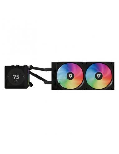 REFRIGERADOR NFORTEC SEDNA 240 LIQUIDA AIO 2X120 ARGB TDP 400W PANT. LCD NEGRO