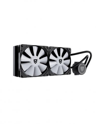 REFRIGERADOR NFORTEC HYDRUS V2 240 LIQUIDA AIO 2X120 RGB TDP 170W 1800RPM BLANCO