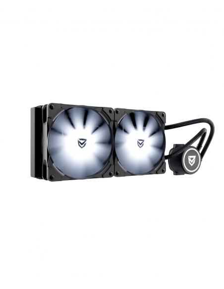 REFRIGERADOR NFORTEC HYDRUS V2 240 LIQUIDA AIO 2X120 RGB TDP 170W 1800RPM BLANCO