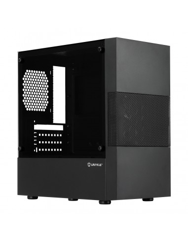 CAJA MICRO-ATX SEMITORRE UNYKA AERO C25(FUENTE500W) 2USB3.0 1USB2.0 NEGRO 52125
