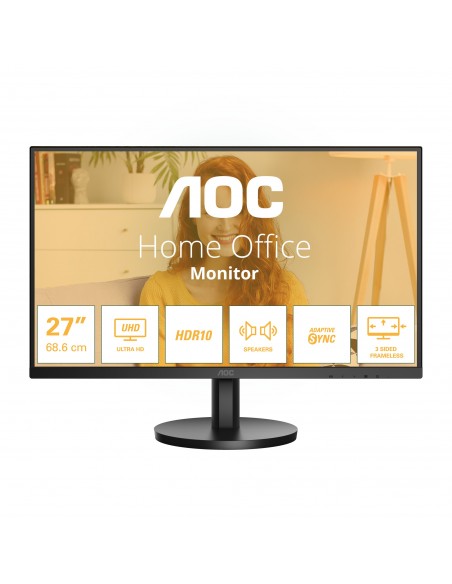 MONITOR 27 AOC U27B3A UHD 3840*2160 4K 60HZ HDMI DP MM NEGRO