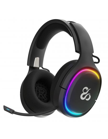 AURICULARES GAMING NEWSKILL ATON V2 TIPO C 2.4GHZ BT 1500MAH RGB ALUMINIO NEGRO