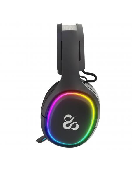 AURICULARES GAMING NEWSKILL ATON V2 TIPO C 2.4GHZ BT 1500MAH RGB ALUMINIO NEGRO