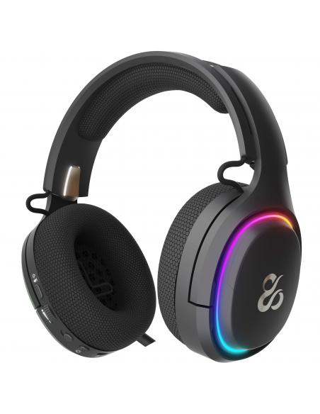 AURICULARES GAMING NEWSKILL ATON V2 TIPO C 2.4GHZ BT 1500MAH RGB ALUMINIO NEGRO