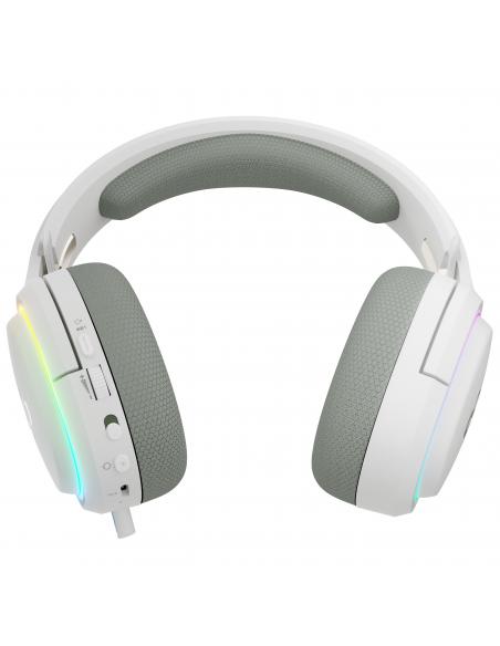 AURICULARES GAMING NEWSKILL ATON V2 IVORY TIPO C 2.4GHZ BT 1500MAH RGB BLANCO