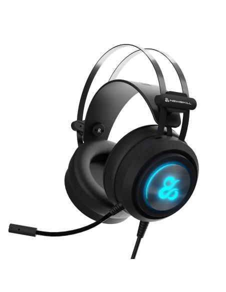 AURICULARES GAMING NEWSKILL DRAKAIN V2 CABLE USB3.5MM RGB PLASTICO METAL NEGRO
