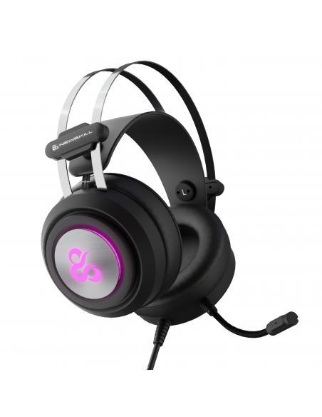 AURICULARES GAMING NEWSKILL DRAKAIN V2 CABLE USB3.5MM RGB PLASTICO METAL NEGRO