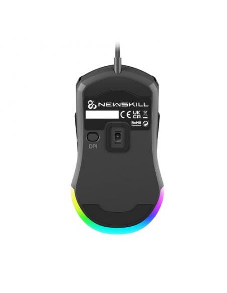 RATON GAMING NEWSKILL CHIRON CABLE 1.8M 8 BOTONES RGB 8000DPI ABS 350 IPS NEGRO