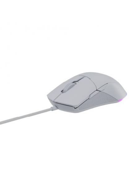 RATON GAMING NEWSKILL CHIRON CABLE 1.8M 8 BOTONES RGB 8000DPI ABS 350 IPS BLANCO