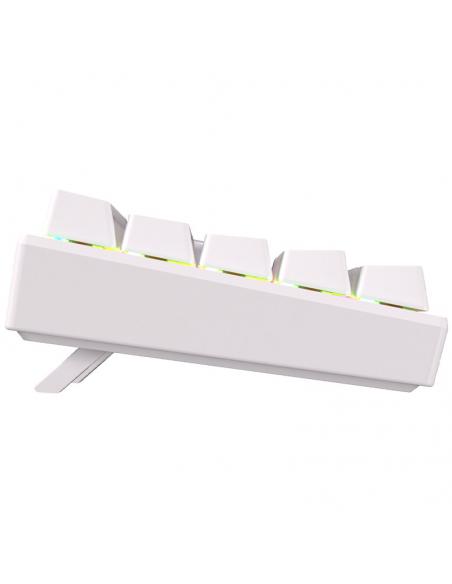 TECLADO GAMING NEWSKILL PYROS V2 IVORY 60 2.4GHZ 1200MAH CABLE BT RGB ESBLANCO