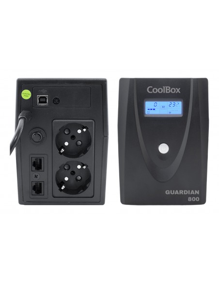 SAI COOLBOX 800VA GUARDIAN3 LCD 480W 2 SCHUKOS COO-SAIGD3-800