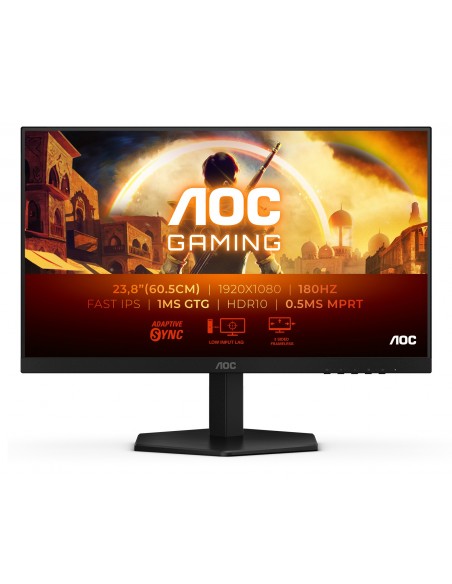 MONITOR 23.8 AOC GAMING 24G42E IPS FHD 180HZ HDMI DP NEGRO