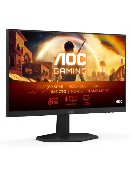 MONITOR 23.8 AOC GAMING 24G42E IPS FHD 180HZ HDMI DP NEGRO