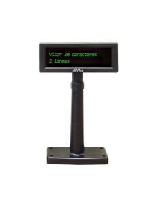 VISOR AVPOS VFD220 USB BLACK 2X20 LINEAS 3YR GARANTIA AVP-VFD220