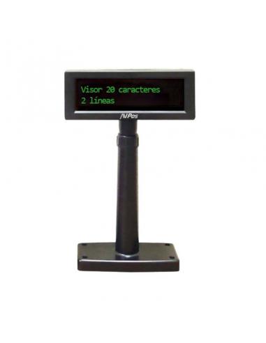 VISOR AVPOS VFD220 USB BLACK 2X20 LINEAS 3YR GARANTIA AVP-VFD220