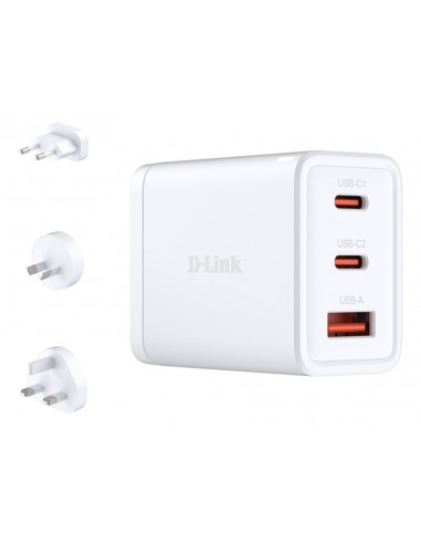 CARGADOR USB D-LINK PARED DCP-651 2USB-C 1USB 65W GAN