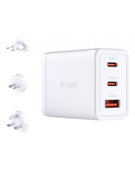 CARGADOR USB D-LINK PARED DCP-651 2USB-C 1USB 65W GAN