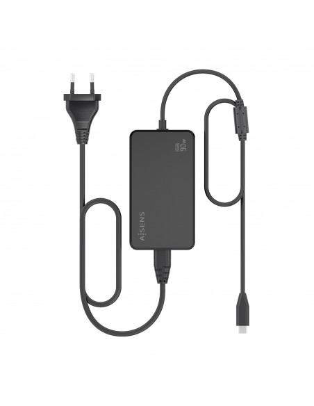 CARGADOR DE SOBREMESA GAN 90W PD3.0 1XUSB-C 1.8M NEGRO AISENS ASCH-1PD90D069-BK