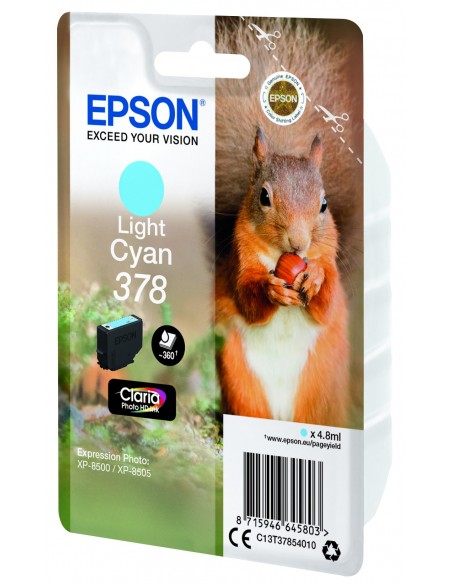 TINTA EPSON 378 ORI CIAN CLARO C13T37854010