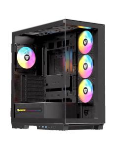 CAJA DE PC GAMING NFORTEC URSA TORRE E-ATX A-RGB C. TEMPLADO 4X120 INC. NEGRO