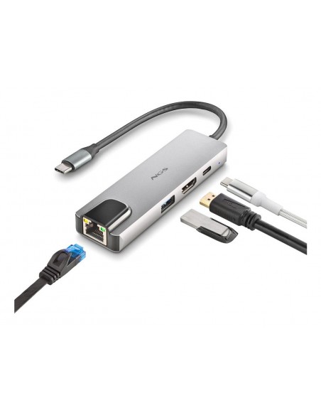 HUB USB-C NGS 4 EN 1 USB-C 1USB3 HDMI RJ45 ALUMINIO WONDERDOCKSUPRA