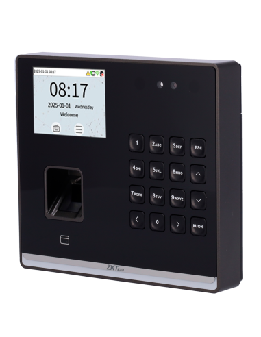 CONTROL PRESENCIAL ZKTECO / LECTOR HUELLAS, TARJETAS MIFARE, FACIL Y TECLADO / TCP/IP - USB - WIFI / RELÉ / ZK-TA-GTC2F-H-1-W