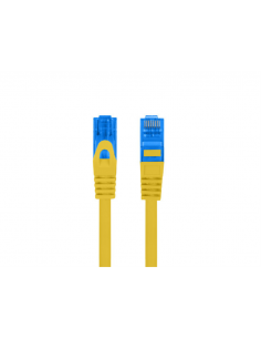 CABLE RED LANBERG CAT.6A S/FTP LSZH CCA 0.5M AMARILLO FLUKE PASSED