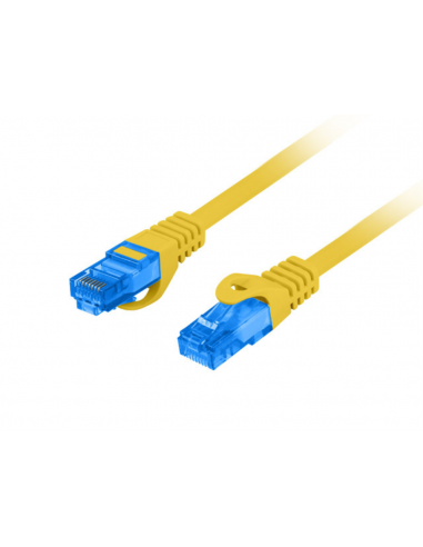 CABLE RED LANBERG CAT.6A S/FTP LSZH CCA 1M AMARILLO FLUKE PASSED