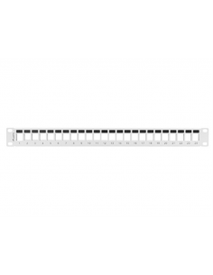 PATCH PANEL LANBERG 24 PUERTOS 1U RACK 19 PARA MODULOS KEYSTONE GRIS
