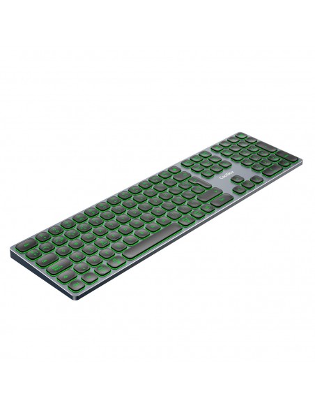 TECLADO COOLBOX INALAMBRICO ILUMINADO B431 RECARGABLE BT5.1 2.4G ALUMINIO NEGRO
