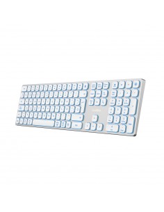 TECLADO COOLBOX INALAMBRICO ILUMINADO B431 RECARGABLE BT5.1 2.4G ALUMINIO BLANCO