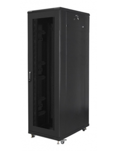 ARMARIO LANBERG RACK 19" 42U 800X1000 FLAT PACK PUERTA PERFORADA NEGRO