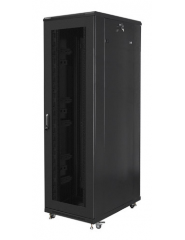 ARMARIO LANBERG RACK 19" 42U 800X1000 FLAT PACK PUERTA PERFORADA NEGRO