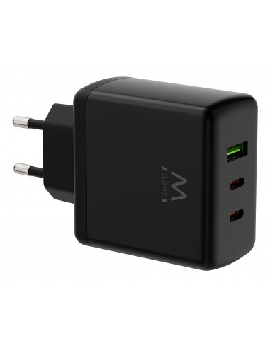 EWENT Cargador Gan Fast 65W 2 USB-C PD-1USB-A QC