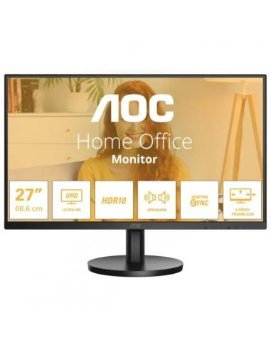 MONITOR AOC U27B3A 27" NEGRO / 4K UHD / IPS / 4 MS / 60 Hz / 2xHDMI - DISPLAYPORT / VESA / MULTIMEDIA