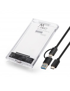 EWENT Carcasa USB3.2 Gen1 para SATA2.5"USB-C+A Tra