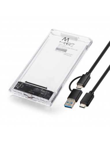 EWENT Carcasa USB3.2 Gen1 para SATA2.5"USB-C+A Tra
